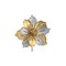 KSA Set of 12 Gold and Silver Glittered Magnolia Artificial Christmas Picks 14"